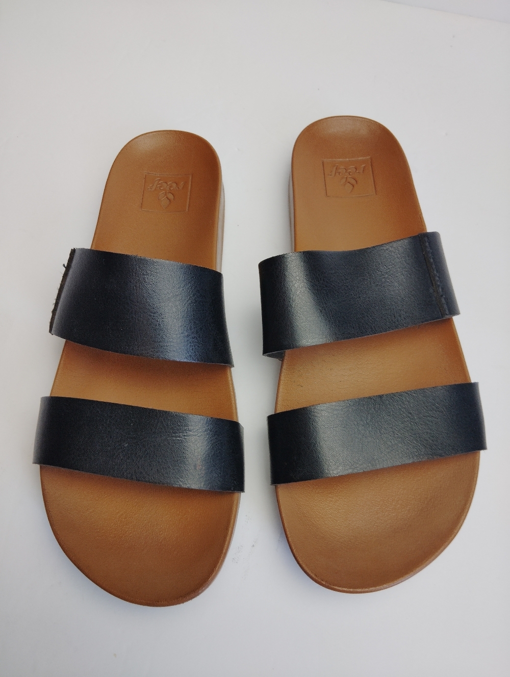 Reef Cushion Vista Women's Black Two Strap Sandals ~ Size 8
